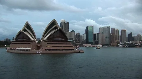 Sydney Opera House Cloudy Day Stock Footage 49024901