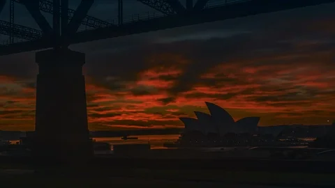 Sydney Opera House dawn timelapse Stock Footage 108341515