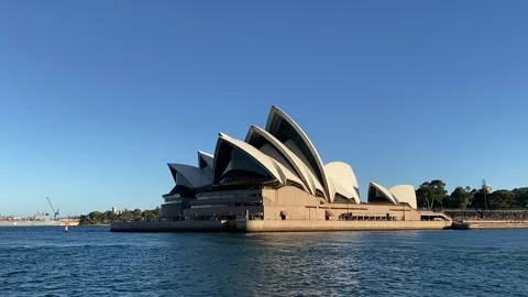 Sydney Opera House during sunset on a summer afternoon Stock Footage 231037816