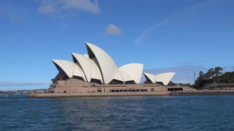 Sydney Opera House From A Ferry Stock Footage 254275679