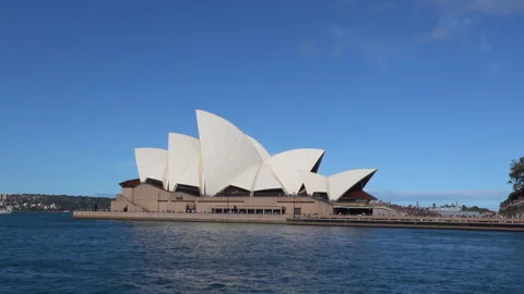 Sydney Opera House From A Ferry Stock Footage 254279813
