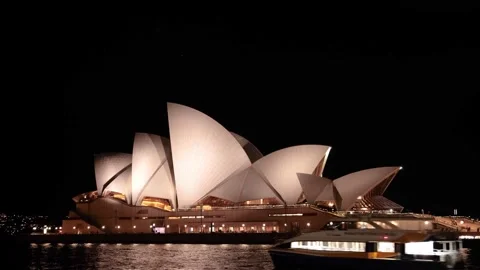 Sydney Opera House at night Stock Footage 246138153