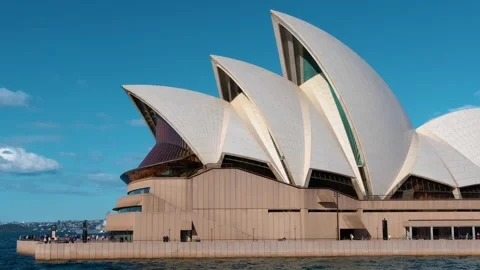 Sydney Opera House panning close up Stock Footage 246138048