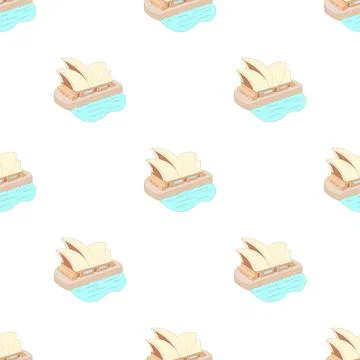 Sydney opera house pattern seamless vector Ilustración de archivo