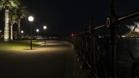 Sydney Opera house Rotating time-lapse night time Stock Footage 109425387