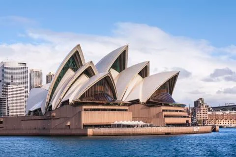Sydney opera house from the sea Stock Photos