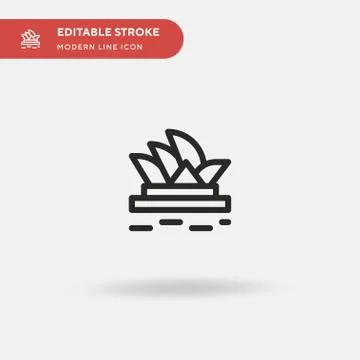 Sydney Opera House Simple vector icon. Illustration symbol design template fo Ilustração Stock