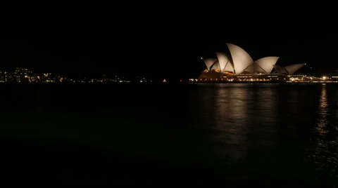 Sydney Opera House Time Lapse Night 4k Stock Footage 69030578