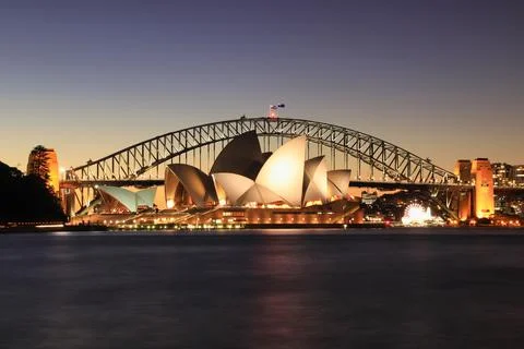 Sydney Opera at night Stock Photos