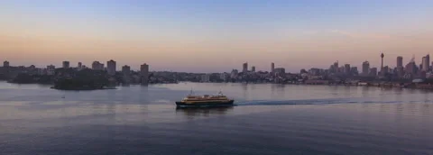 Sydney over Dawn Harbour 2nd Pass CinemaScope 267BSY PAL Video stock 33581019