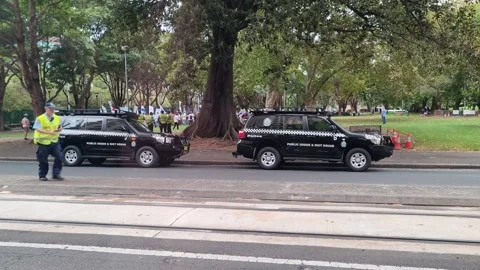 Sydney protesters peaceful equality protesters nsw police riot squad Stock Footage 242349574