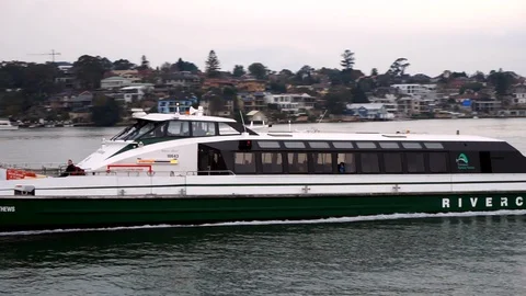 Sydney Rivercat Ferry Stock Footage 121958813