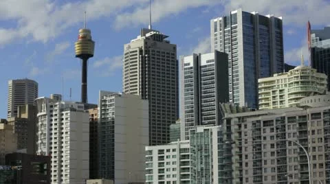 Sydney Skyline Close Up Stock Footage 11937442