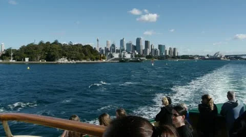 Sydney Skyline from Ferry Video stock 11819908