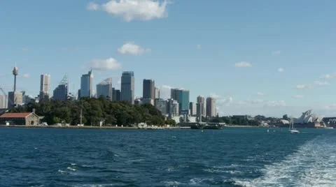 Sydney Skyline from Ferry Video stock 11820093