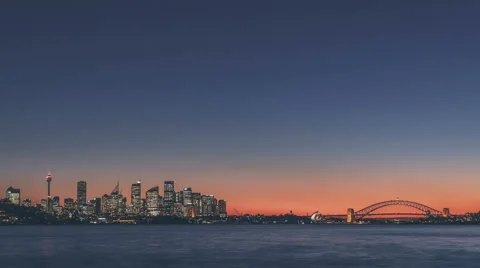 Sydney Skyline sunset Stock Footage 65245042