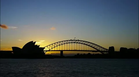 Sydney skyline time lapse Stock Footage 11114134