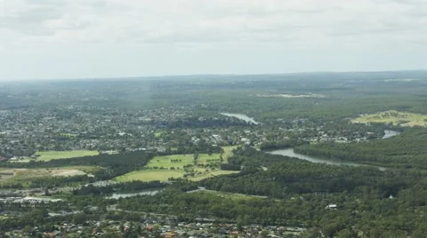 Sydney suburbs from the air Stock Footage 45718782