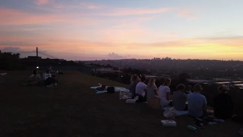 Sydney sunset view Stock Footage 105336543