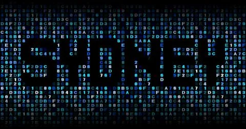 Sydney text on hex code illustration Stock Illustration