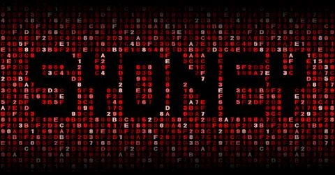 Sydney text on hex code illustration Stock Illustration