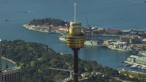 Sydney Tower Aerial Stock Footage 70366359