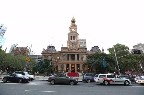 Sydney Town Hall Timelapse Stock Footage 72085214