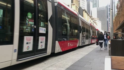 Sydney Tram Stock Footage 141119581