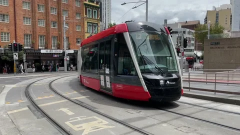 Sydney Tram Stock Footage 145394636