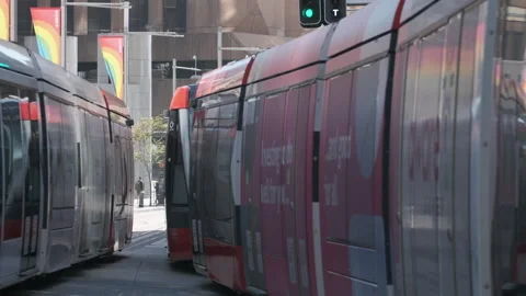 Sydney trams Stock Footage 155365481