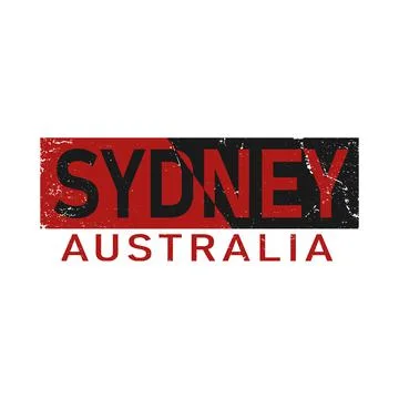 Sydney typography design vector, for t-shirt, poster and other uses Stock Illustration