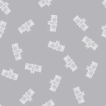 Sydney university line seamless pattern Illustrazione stock