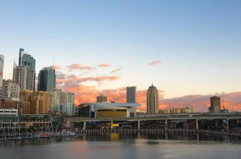 Sydney view on the sunset Stock Photos