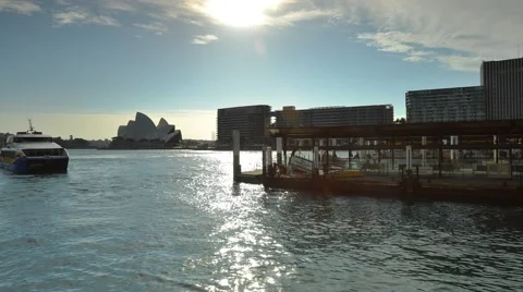 Sydney's Commuter Ferry Docking, Circular Quay, Sydney Stock-Footage 56936561
