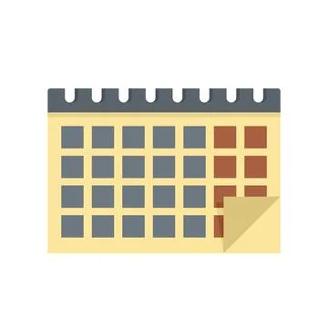 Syllabus calendar icon flat isolated Ilustração Stock