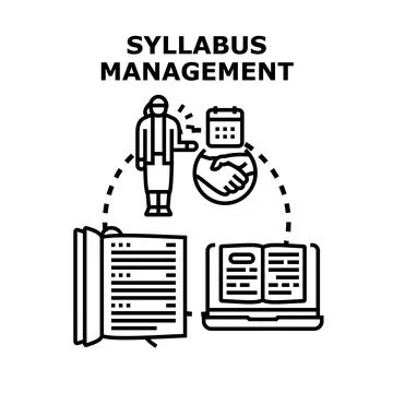 Syllabus content management and educational planning concept 스톡 일러스트