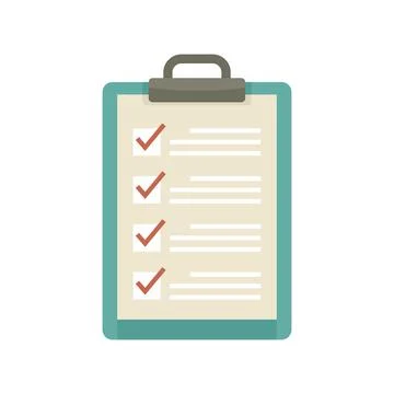 Syllabus to do list icon flat isolated vector Stock Illustration