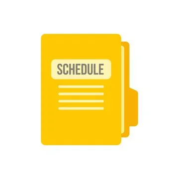 Syllabus folder schedule icon flat isolated vector Ilustração Stock