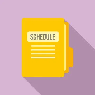 Syllabus folder schedule icon, flat style Ilustração Stock