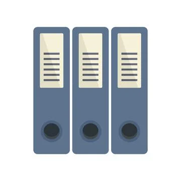 Syllabus folders icon flat isolated Stockillustratie