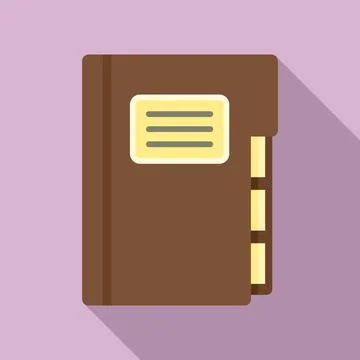Syllabus paper folder icon, flat style Stock Illustration