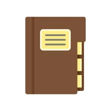 Syllabus paper folder icon flat isolated Stock Illustration
