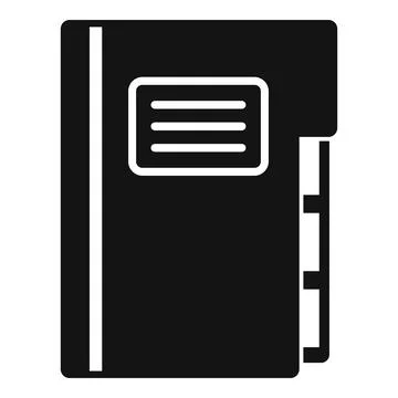 Syllabus paper folder icon, simple style Stock Illustration