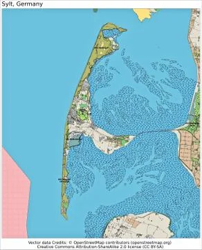 Sylt Germany state location map Stock Illustration