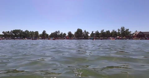 Sylvan Lake Alberta Water 4K Stock Footage