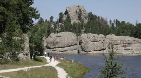 Sylvan Lake, South Dakota Stock Footage