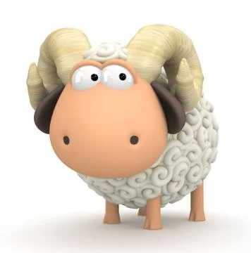 Symbol of 2015. Sheep on white background. Illustration of 2015 year of the s Stock Illustration