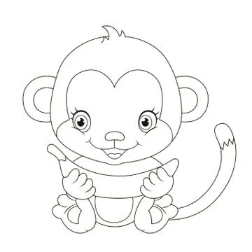 Symbol of 2016 - a monkey Ilustração Stock
