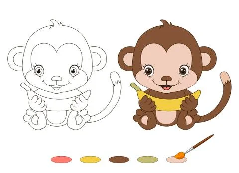 Symbol of 2016 - a monkey Иллюстрация