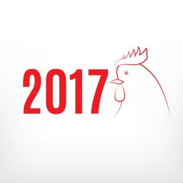 Symbol of 2017 year Stock Illustration